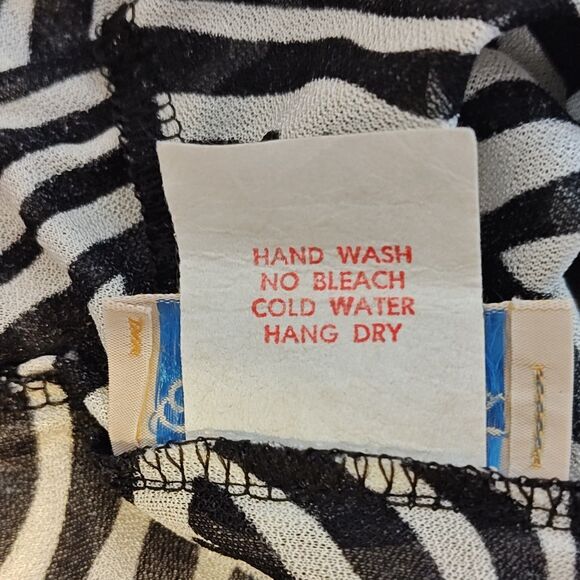 Oscar de la Renta Swimwear Cover Up Womens Med Sheer Kimono Jacket Beach Glamour - Picture 7 of 9